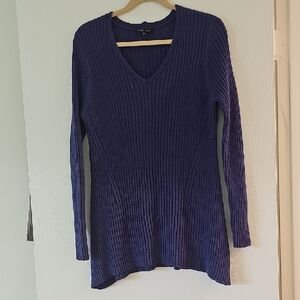 Eileen Fisher Deep Blue V-Neck Sweater